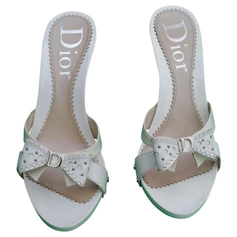 Sandali Dior in Pelle Bianco taglia 40 EU 